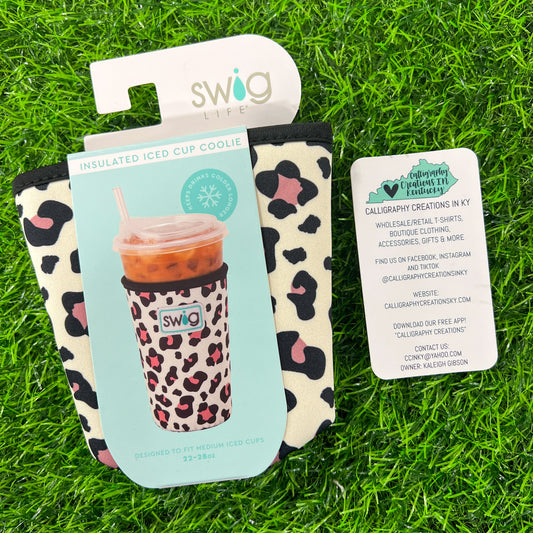 Luxy Leopard Swig Iced Cup Coolie