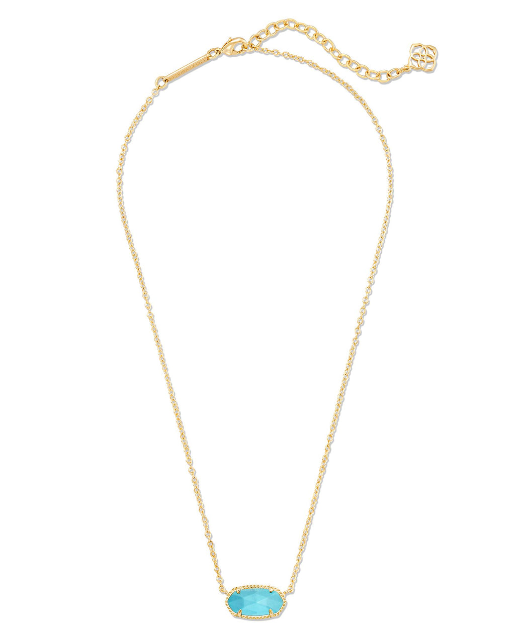Kendra Scott Elisa Pendant Necklace - Gold Turquoise