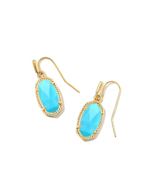 Kendra Scott Lee Drop Earrings - Gold Turquoise