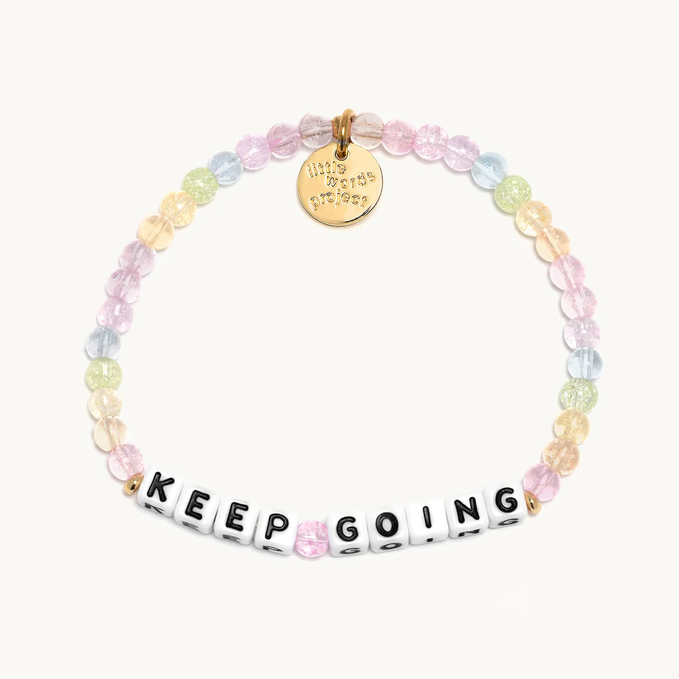 Keep Going / Field Of Faires Little Words Project Beaded Bracelet