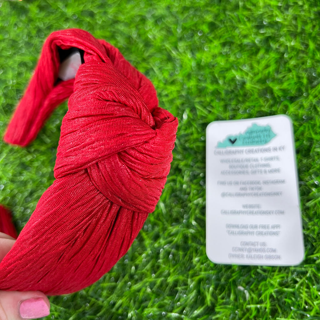 Red Muslin Headband