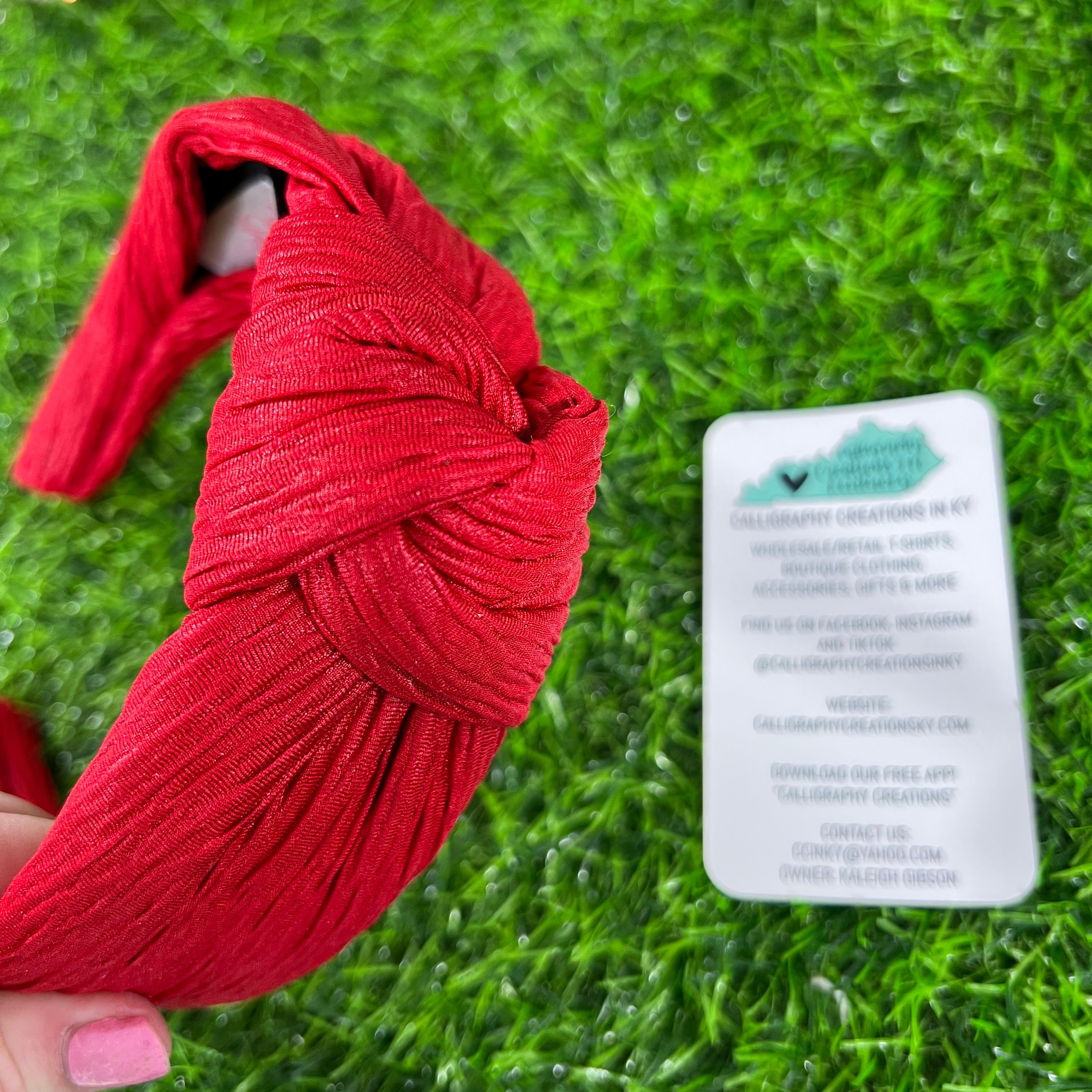 Red Muslin Headband