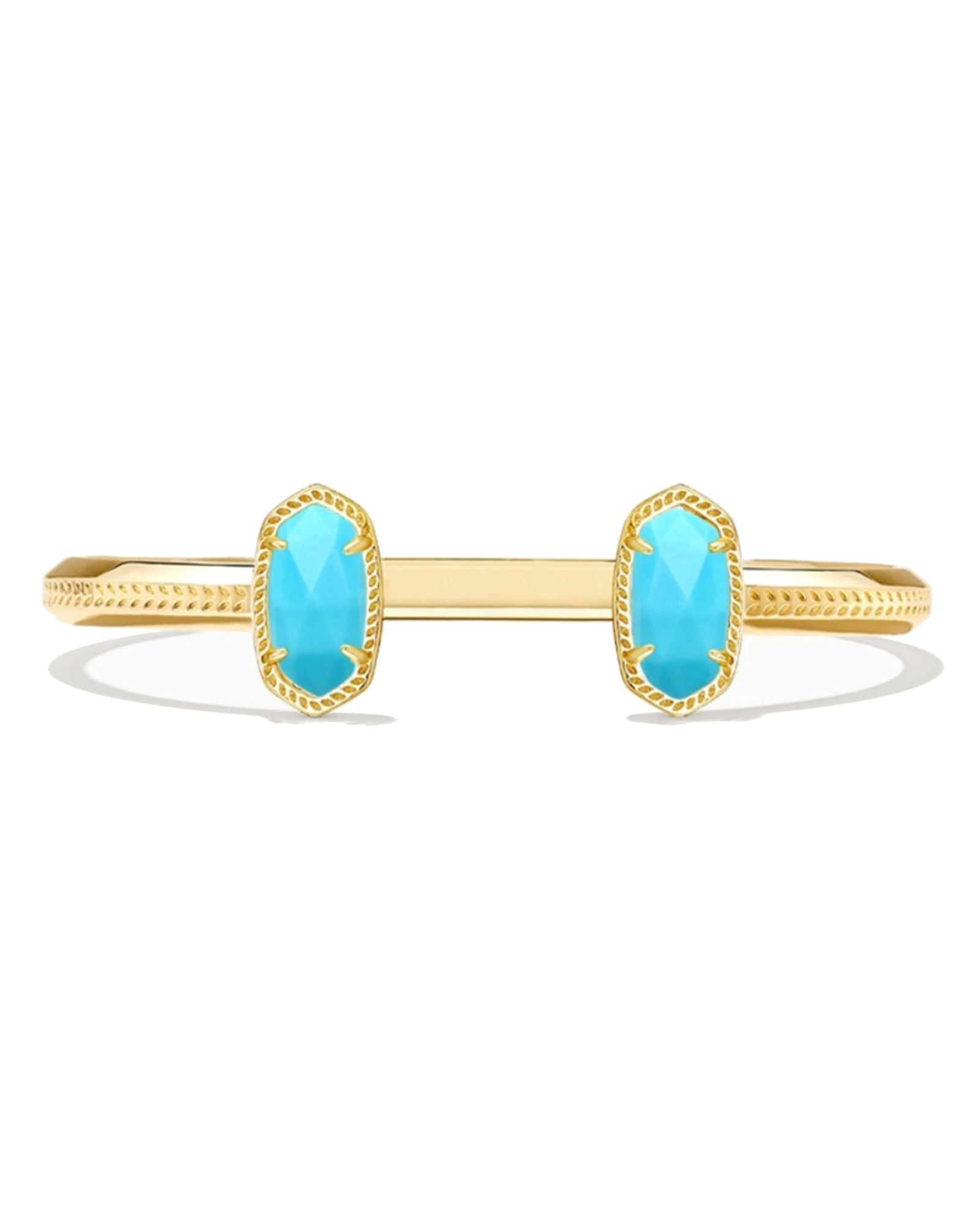 Kendra Scott Elton Cuff Bracelet - Gold Turquoise