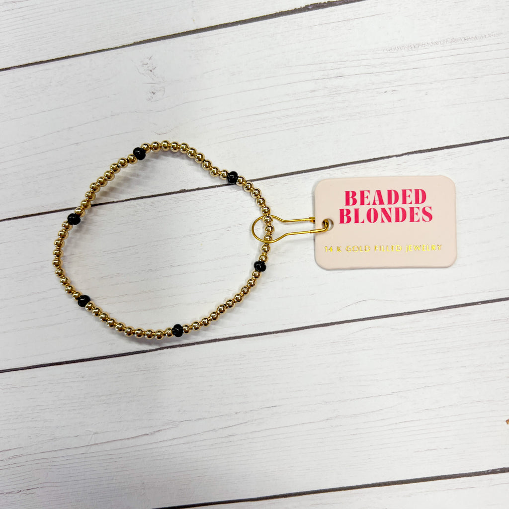 Black Poppi Beaded Blondes Bracelet