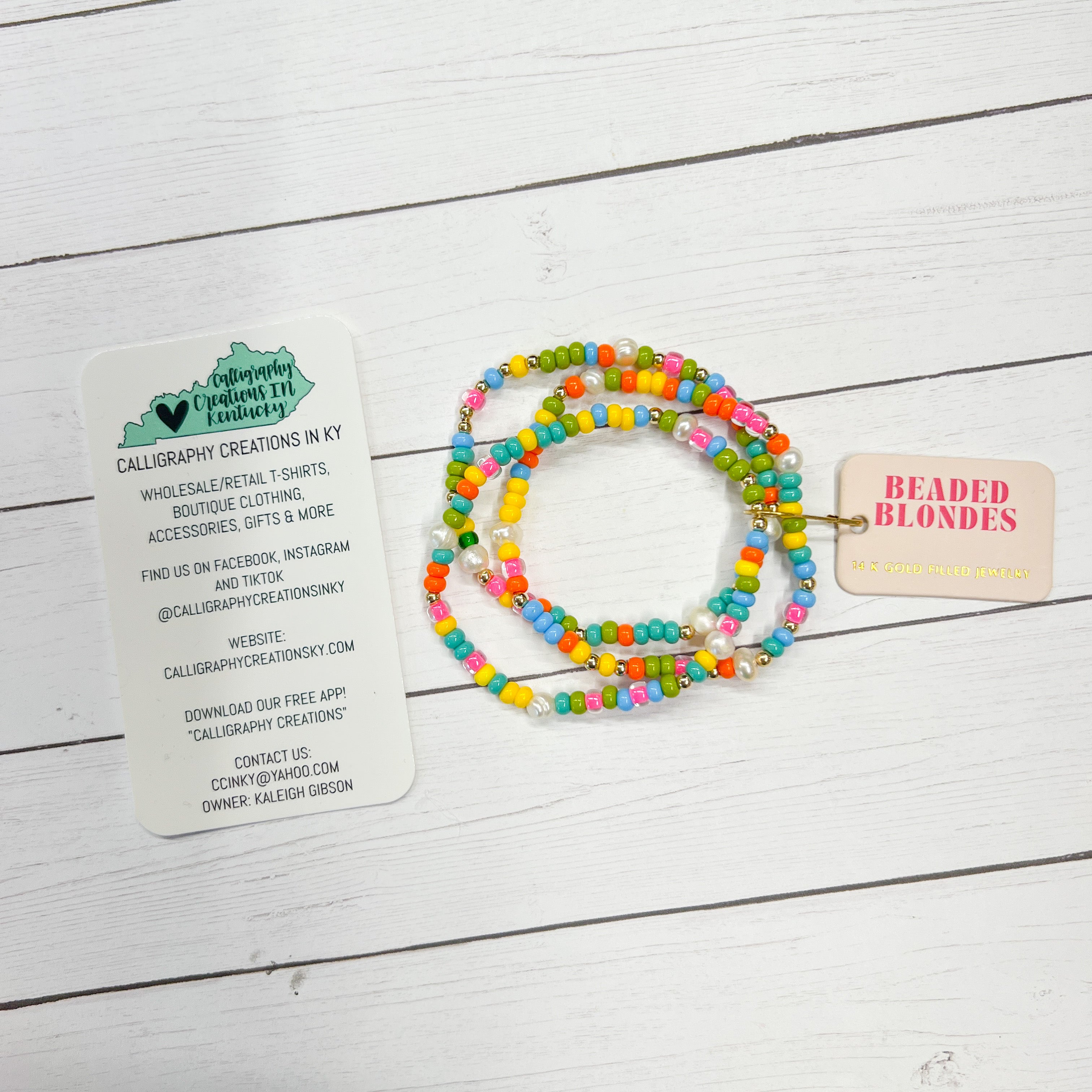 Cabana Confetti Beaded Blondes Single Bracelet