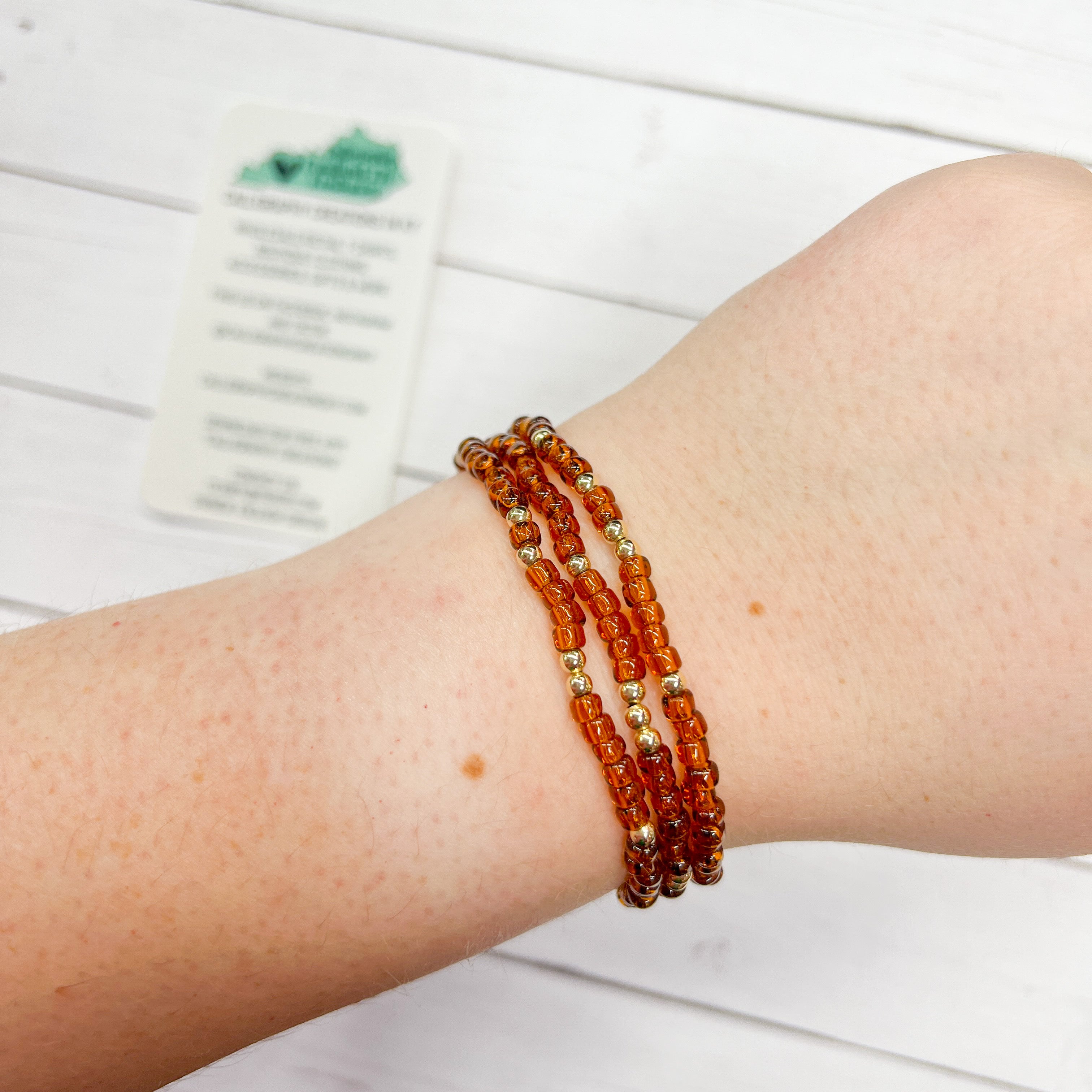 Brown Sprinkle Beaded Blondes Bracelet *FINAL SALE*