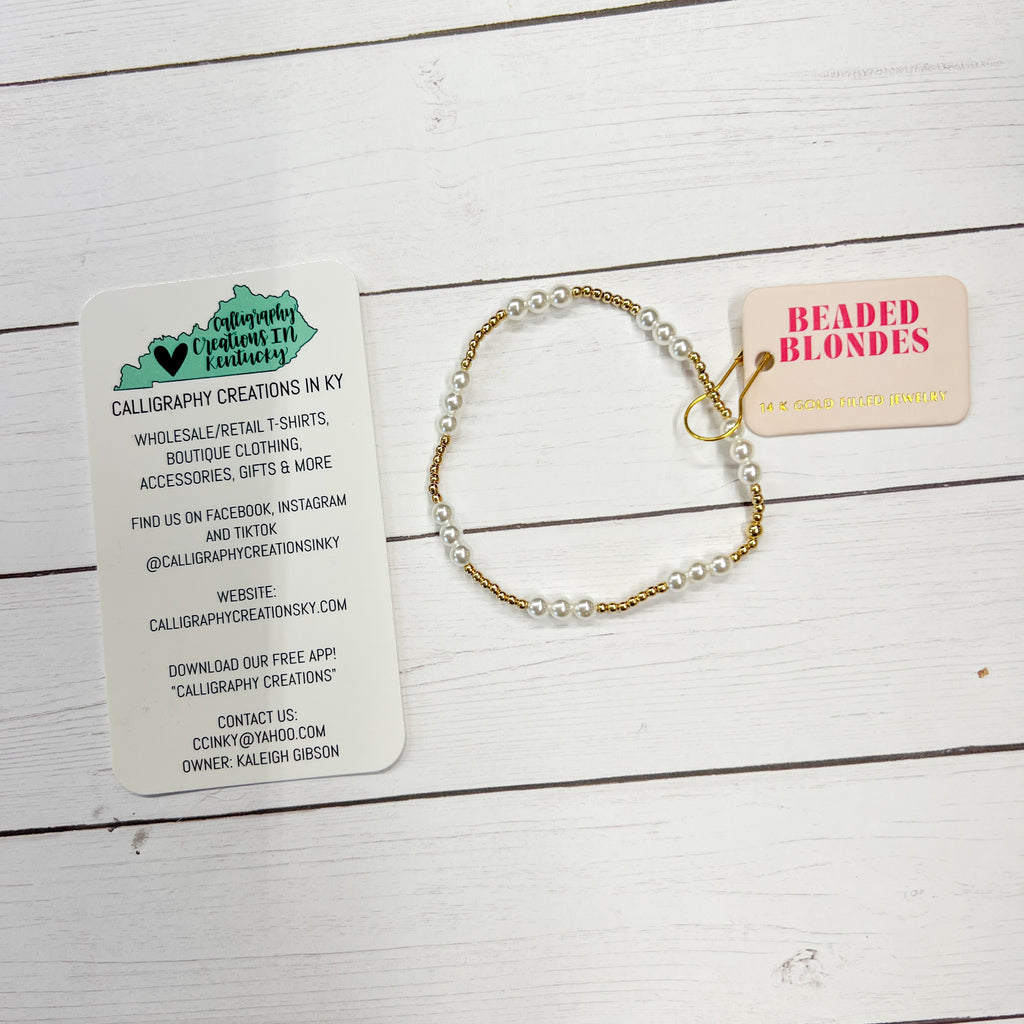 ILY Pearl Beaded Blondes Bracelet