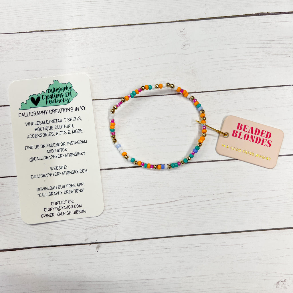 Life Is Groovy Beaded Blondes Bracelet
