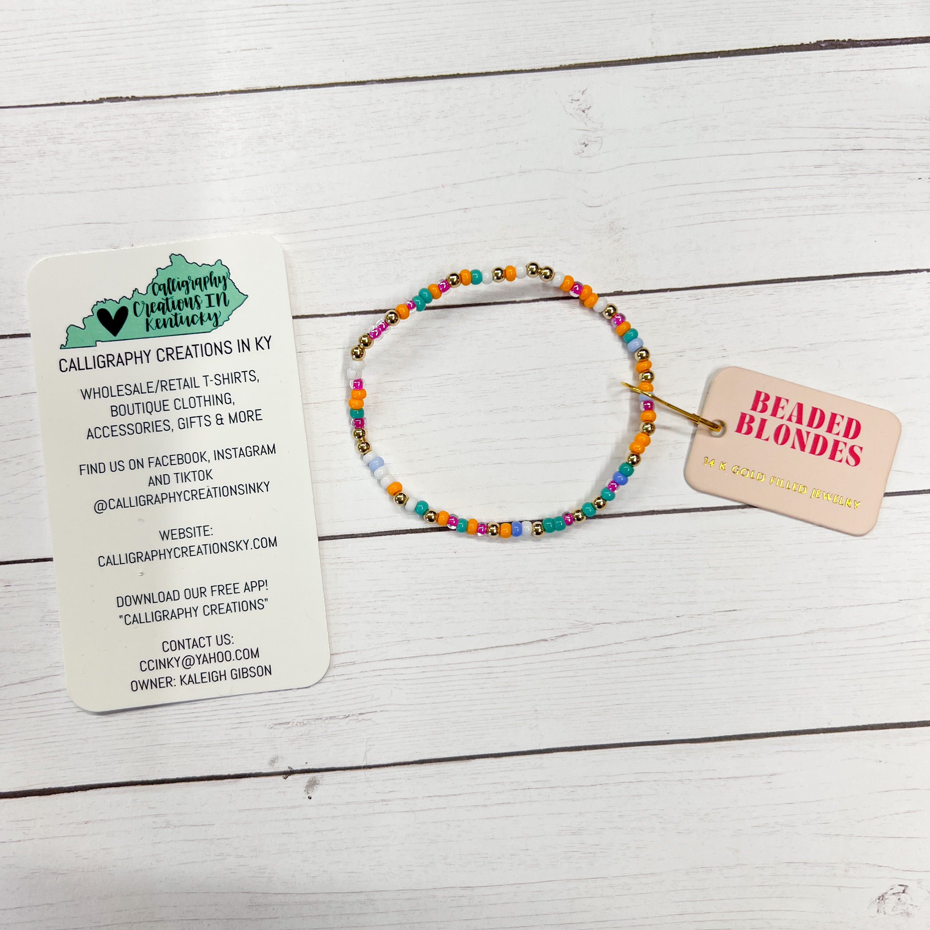 Life Is Groovy Beaded Blondes Bracelet