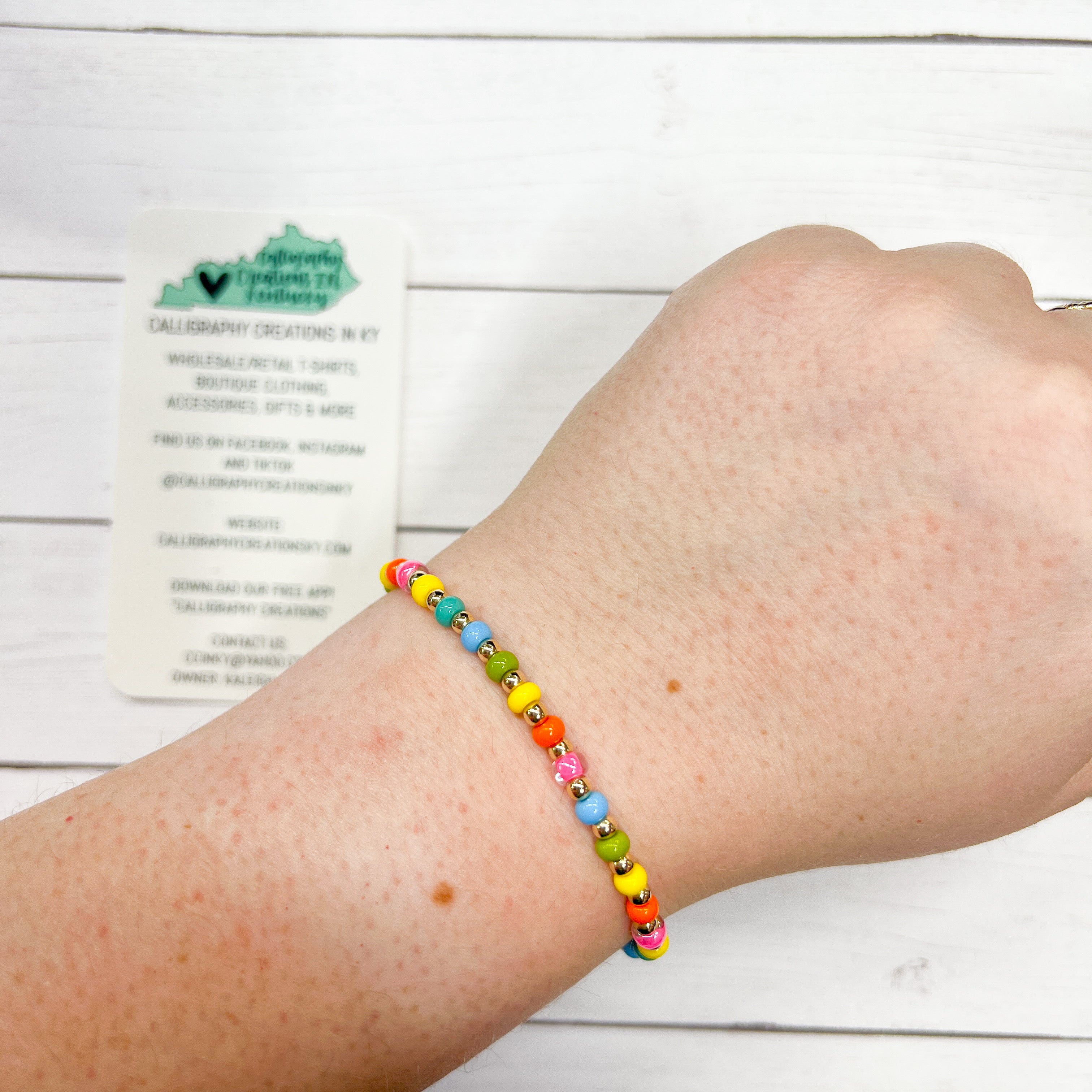 Life’s A Party Beaded Blondes Bracelet Calligraphy Creations In KY