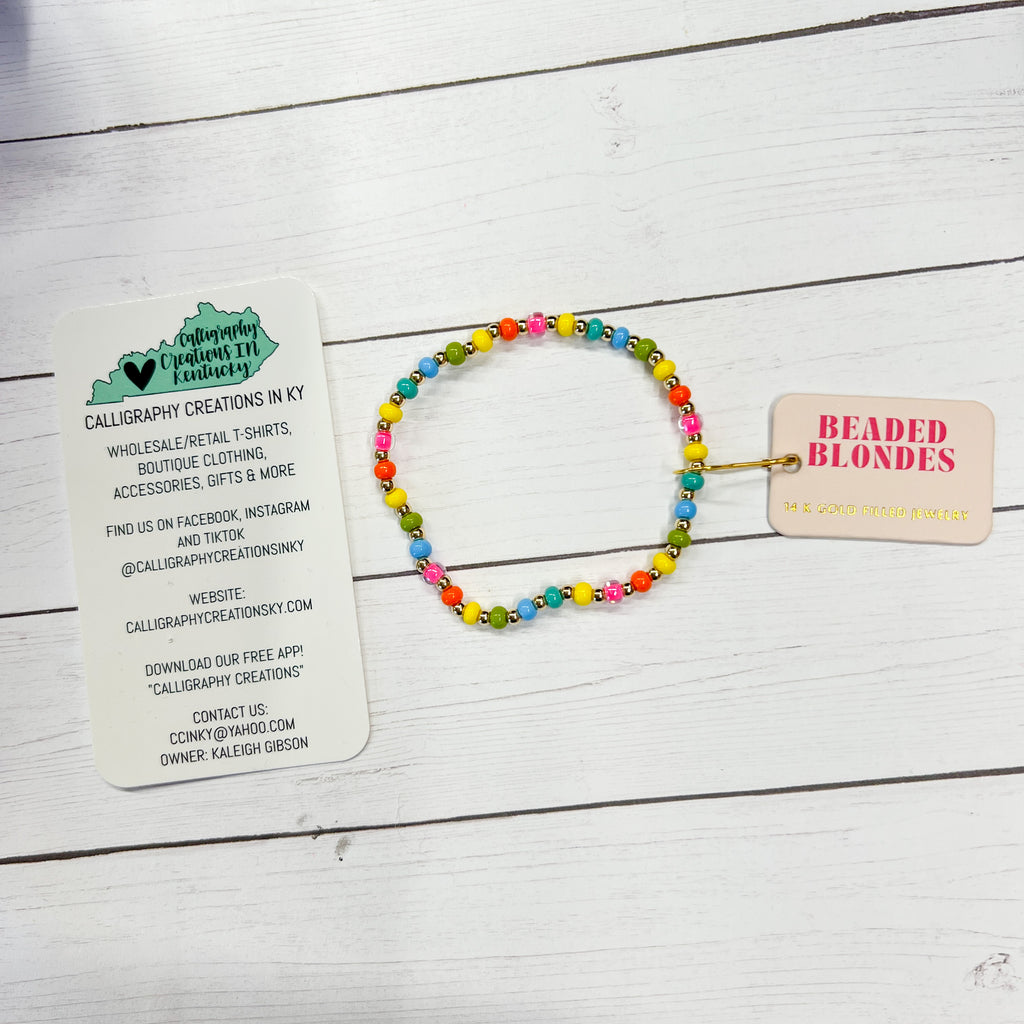 Life’s A Party Beaded Blondes Bracelet