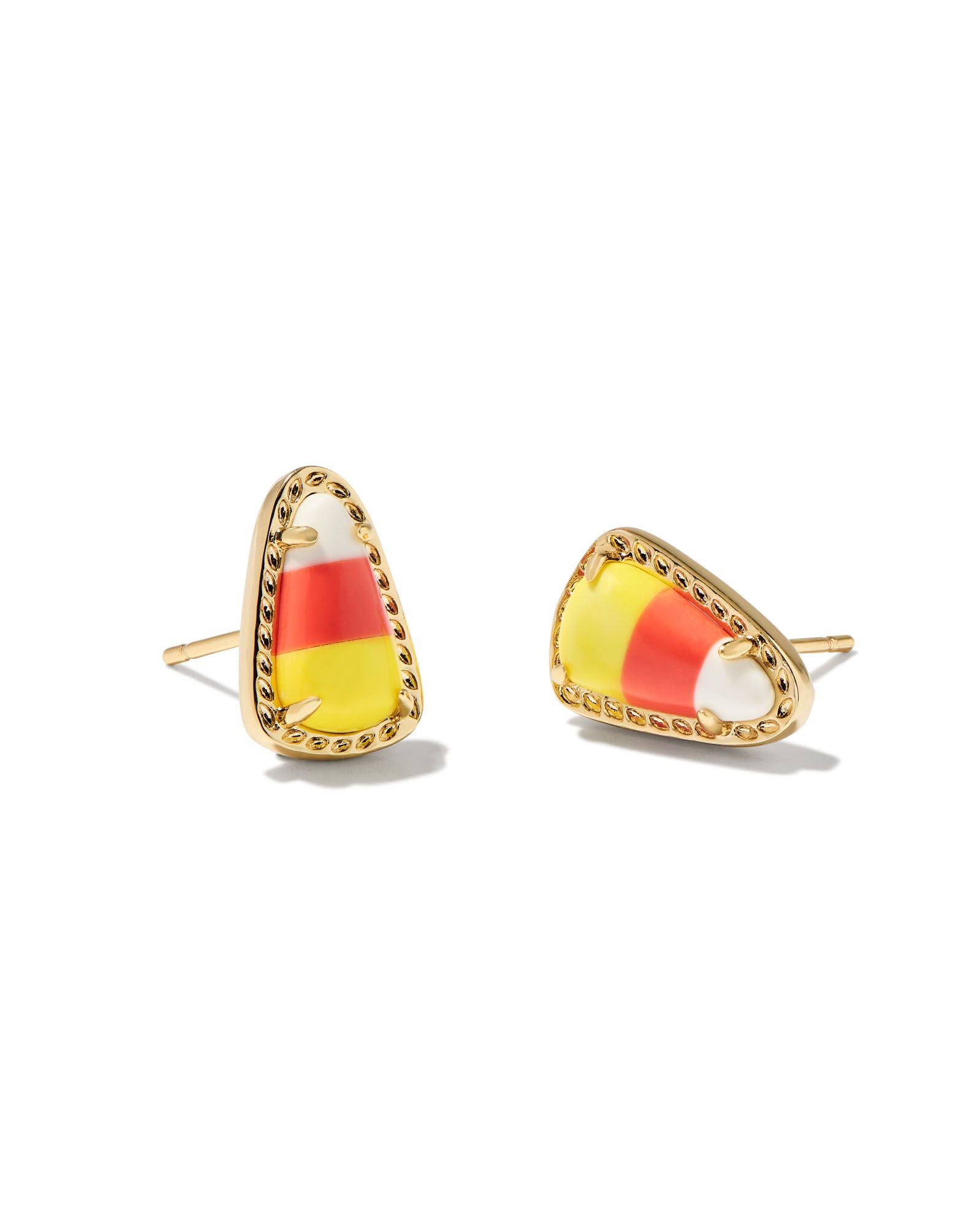 Kendra Scott Candy Corn Stud Earrings - Gold Candy Corn Magnesite