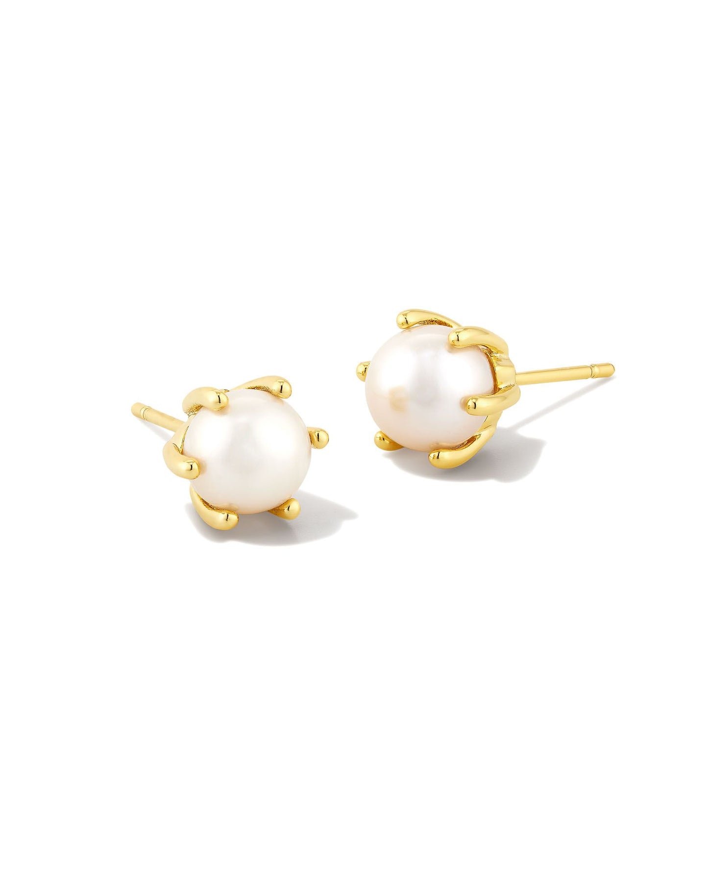Kendra Scott Ashton Pearl Stud Earrings - Gold White Pearl