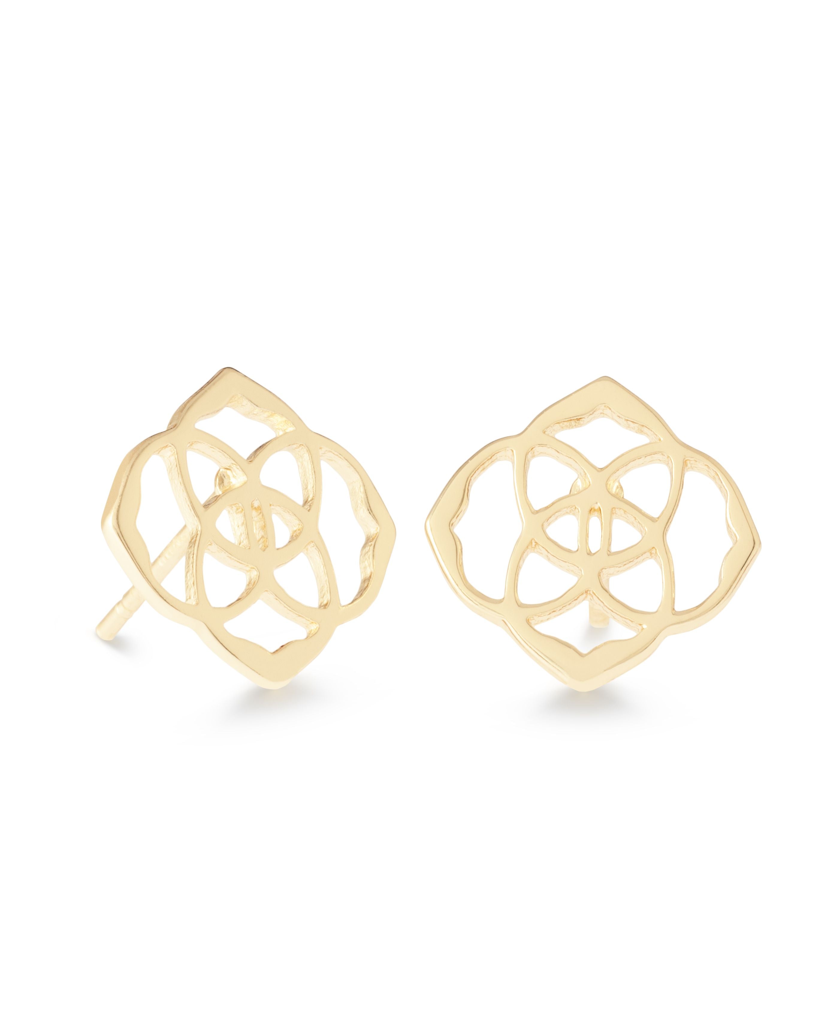 Kendra Scott Dira Stud Earrings - Gold Metal
