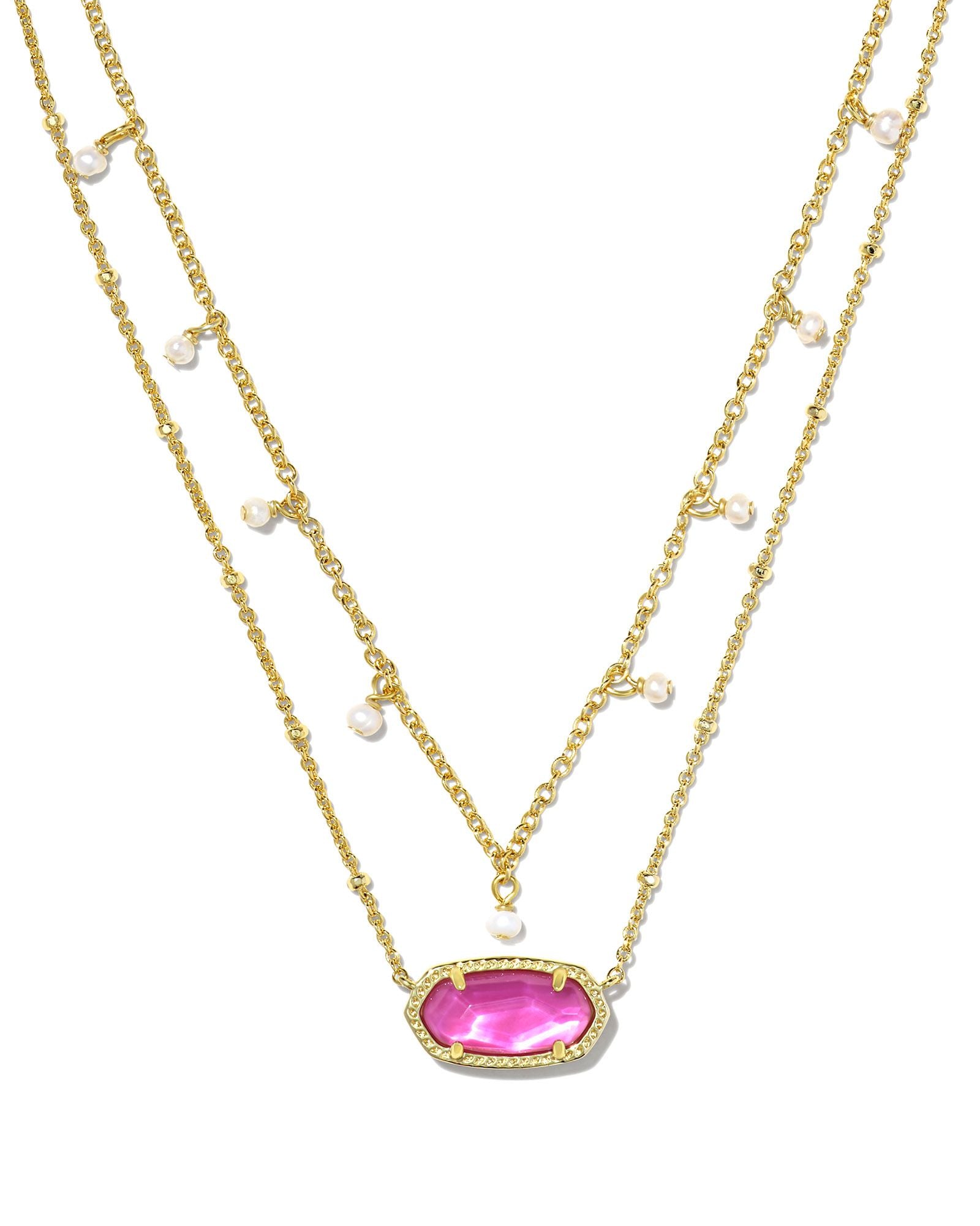 Kendra Scott Elisa Pearl Multistrand Necklace - Gold Azalea Illusion