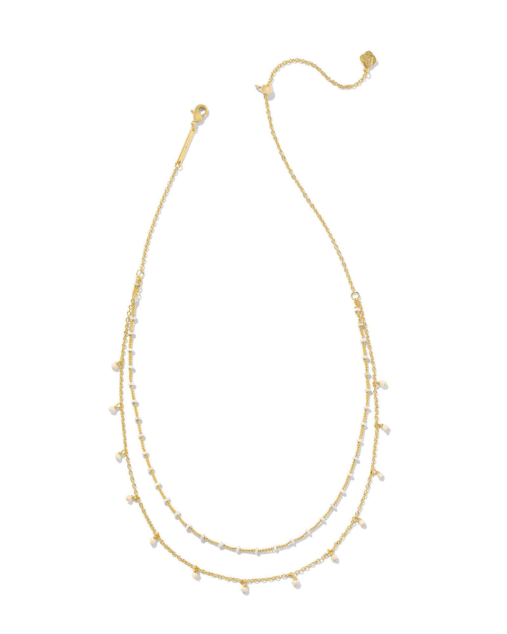 Kendra Scott Eve Multi Strand Necklace - Gold White Pearl