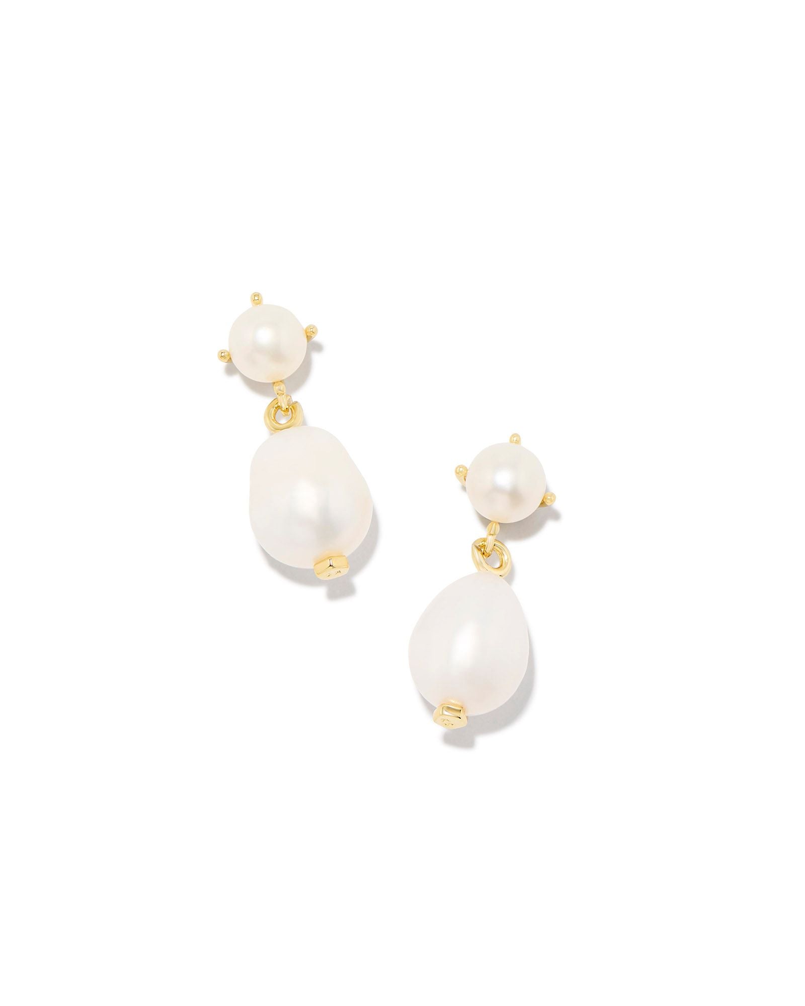 Kendra Scott Eve Drop Earrings - Gold White Pearl