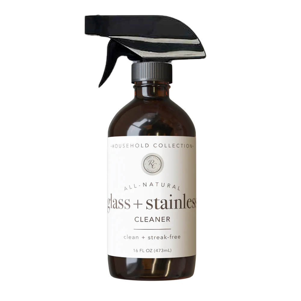 Glass + Stainless Steel Cleaner, Clean + Streak - Free, Cleaning Collection, Rowe Casa Organics