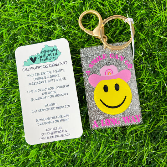 A Smile Can Go A Long Way Keychain