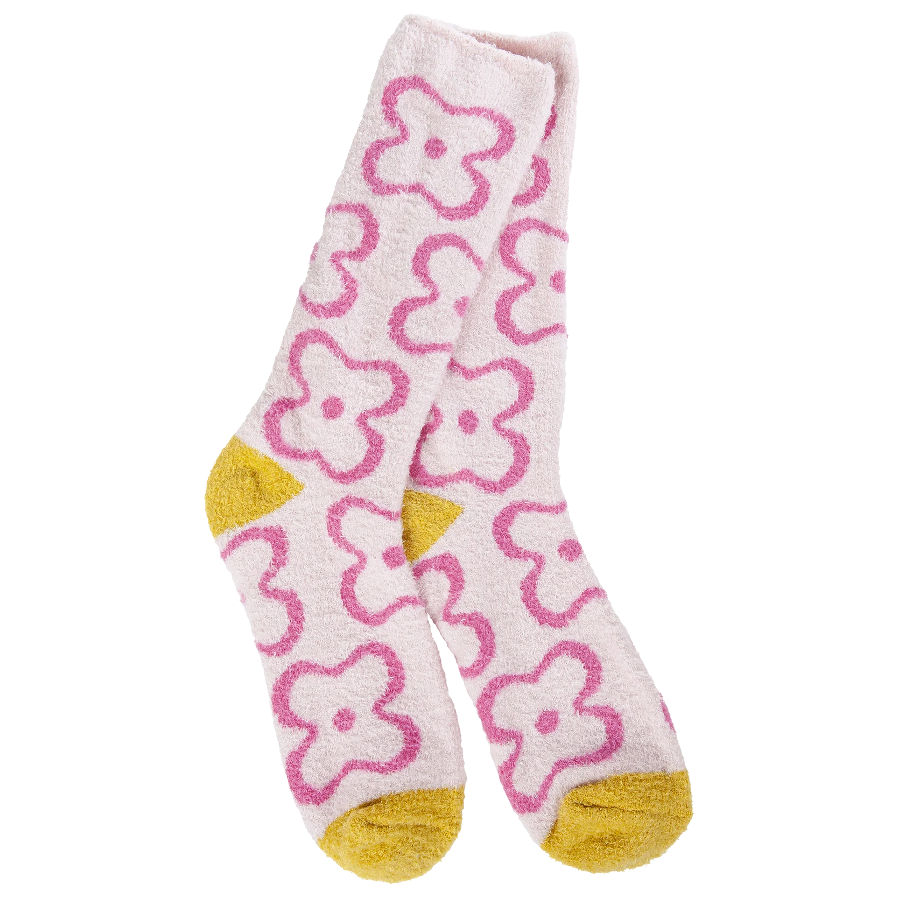 Flower Pink Cozy Cali Crew | World’s Softest Socks