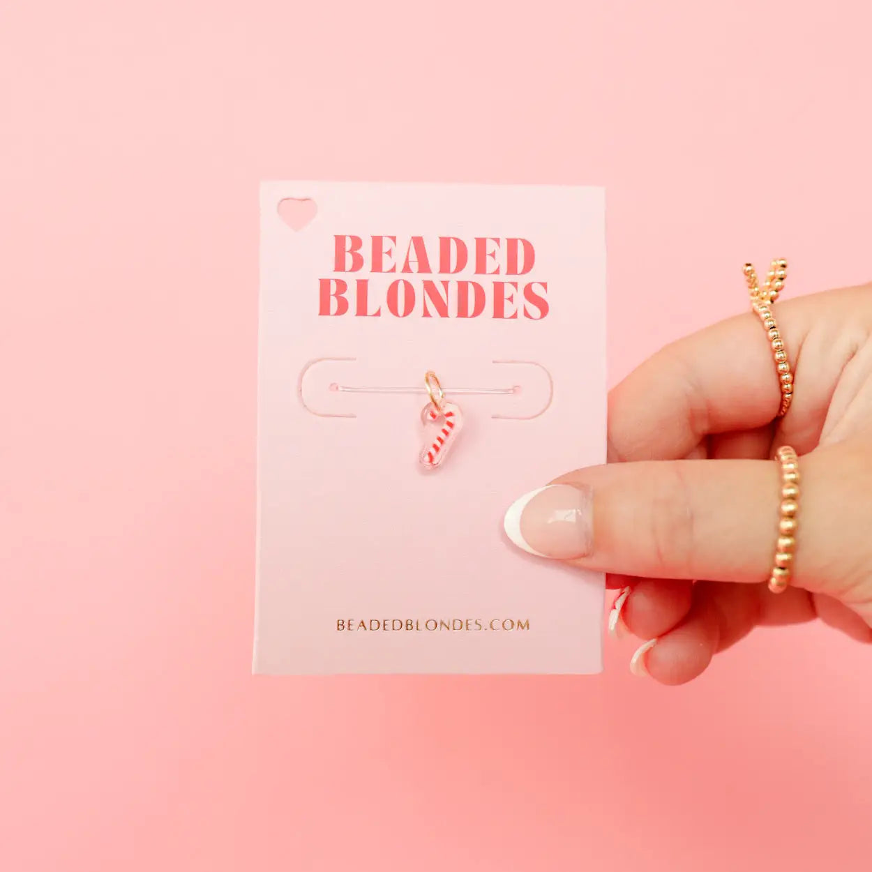 Candy Cane Charm (Interchangable) • Beaded Blondes