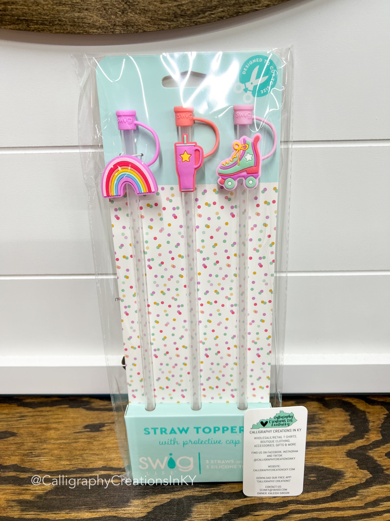Roller Rink Swig Straw Topper Set *CLOSING OUT STRAW TOPPER SETS * FINAL SALE*
