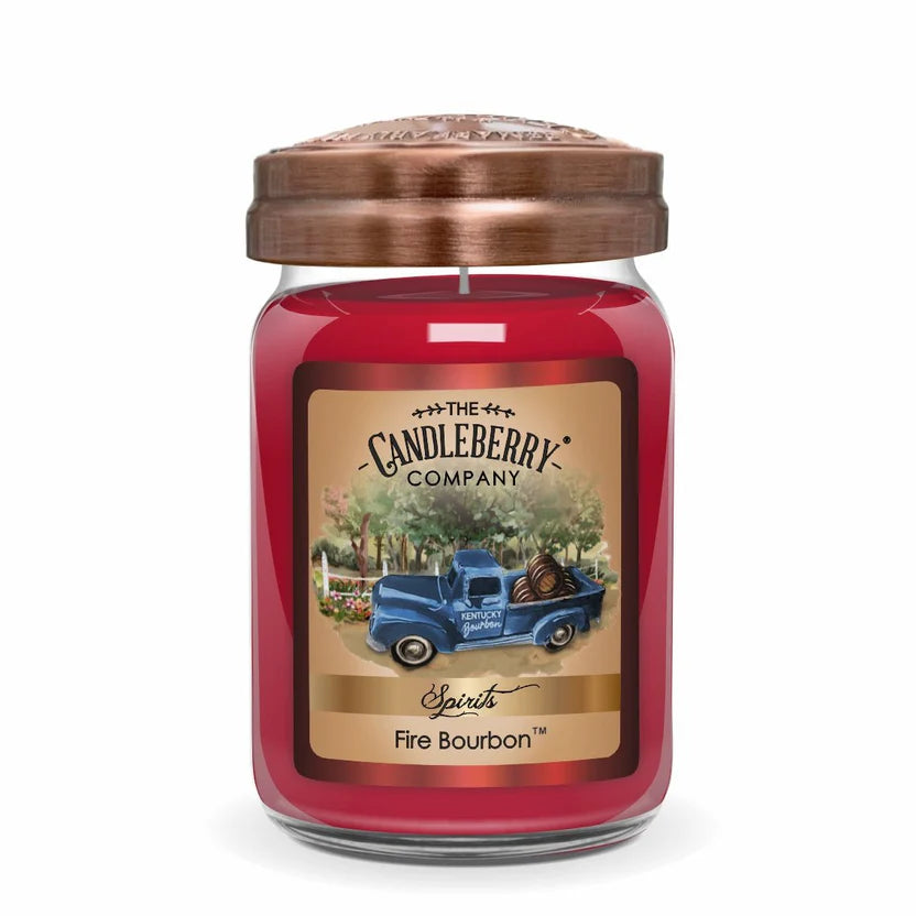Fire Bourbon Large Candleberry Candle