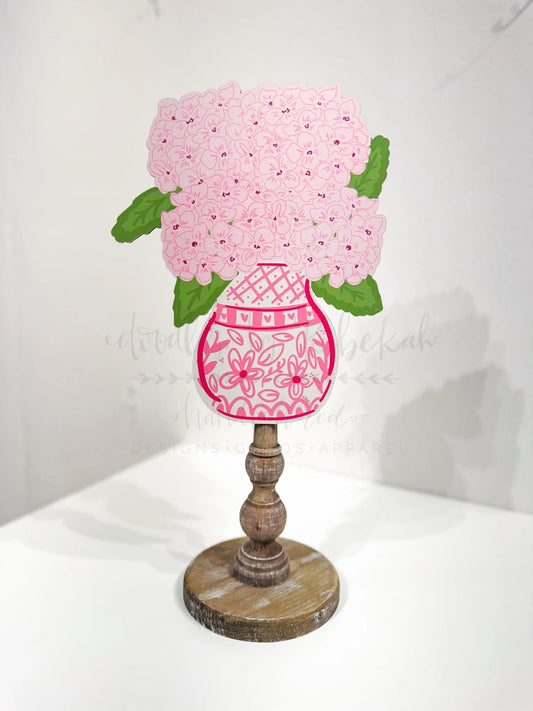 Pink Hydrangea Doodles By Rebekah Topper