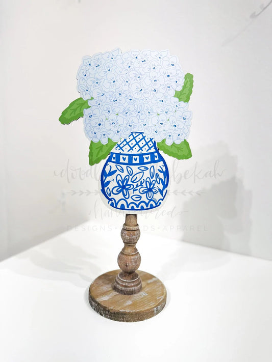 Blue Hydrangea Doodles By Rebekah Topper