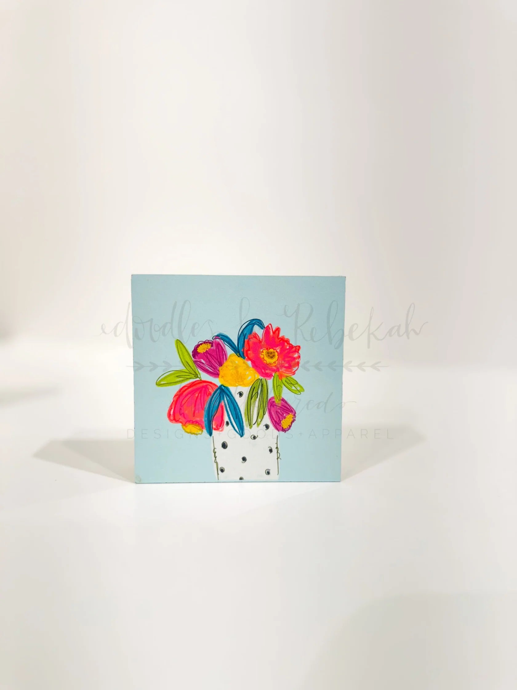 101 Flowers Doodles By Rebekah 4x4 Block