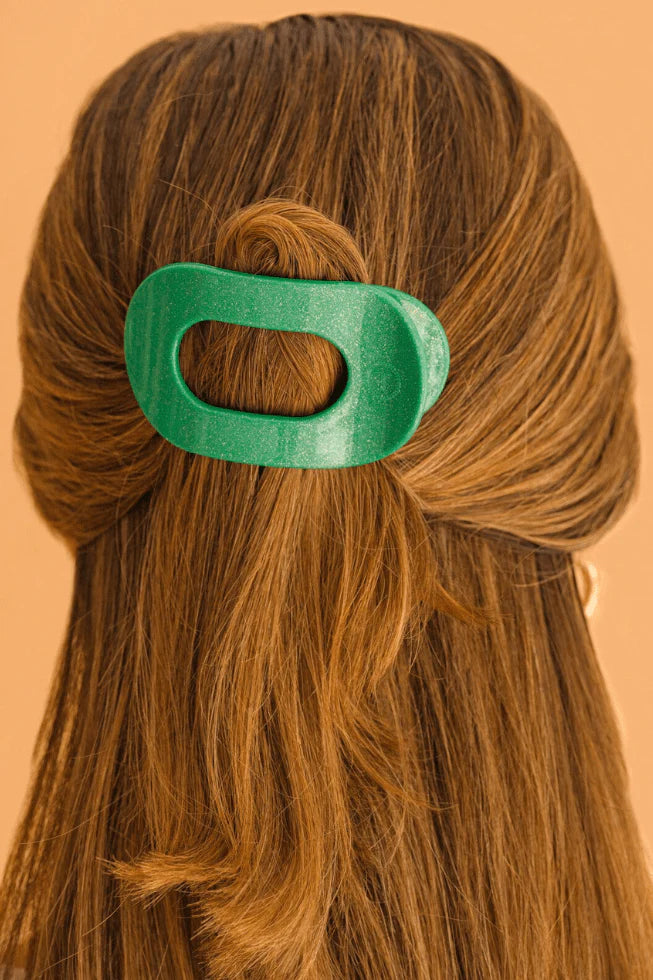 Shamrock Shimmer - Flat Round TELETIES Hair Clip