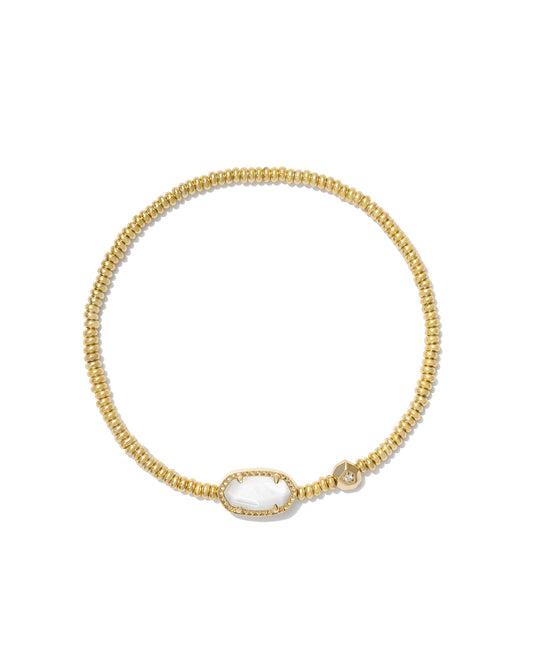Kendra Scott Grayson Stretch Bracelet - Gold White Mother of Pearl