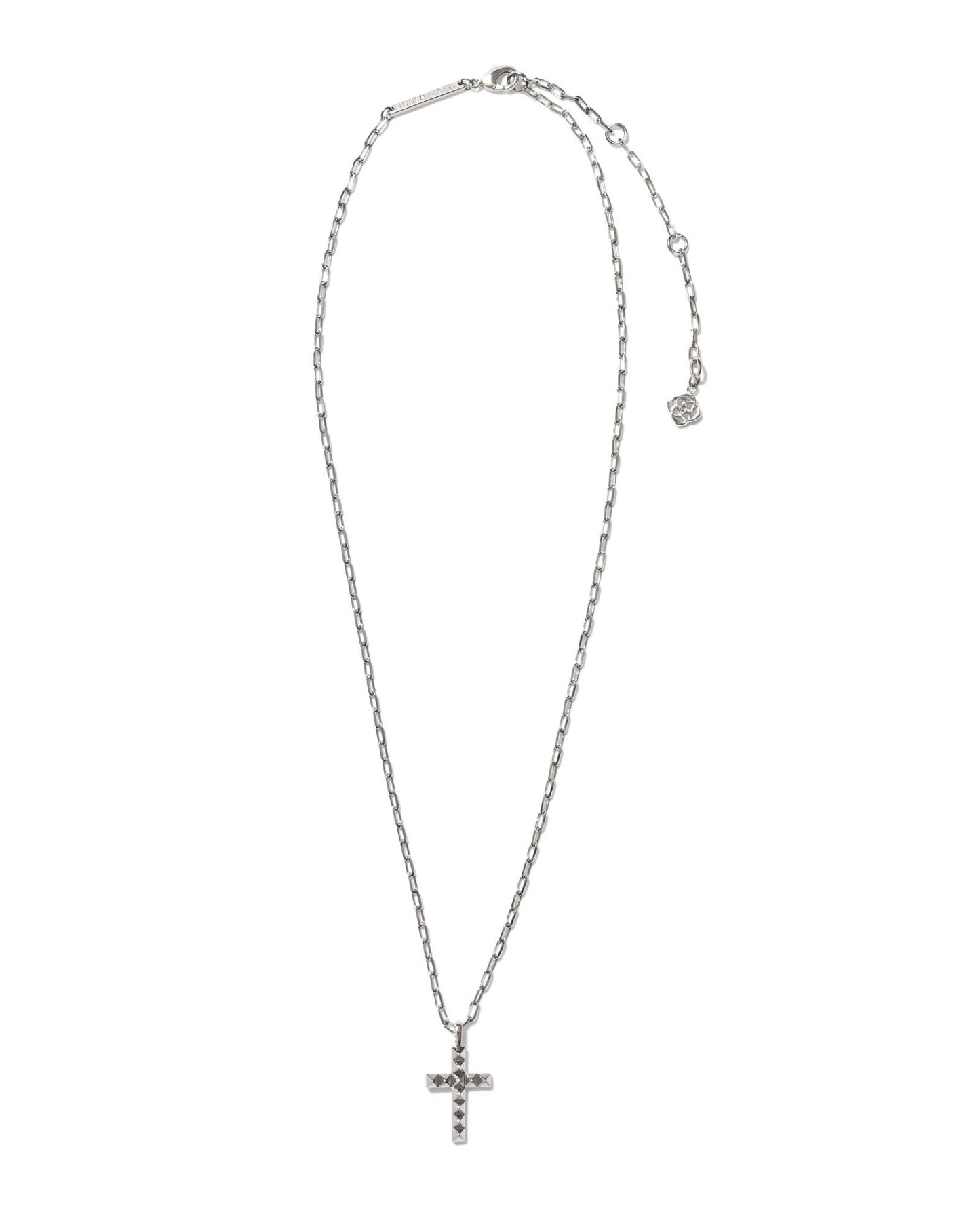 Kendra Scott Jada Cross Pendant Necklace -Rhodium Metal