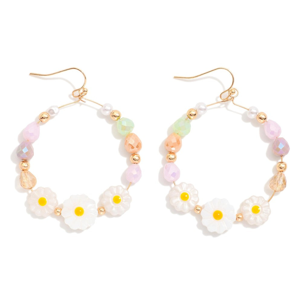 Spring Daisy Hoops