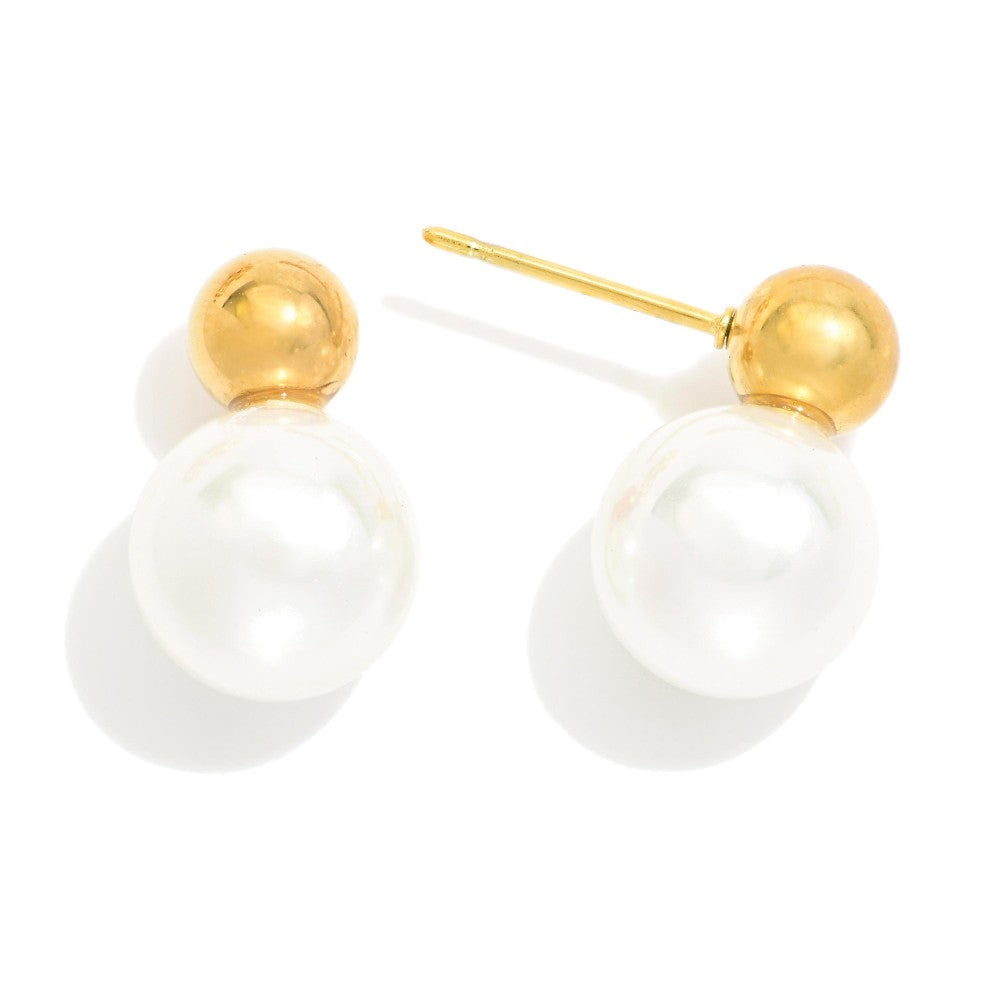 Gold | Pearl Drop Alice Studs