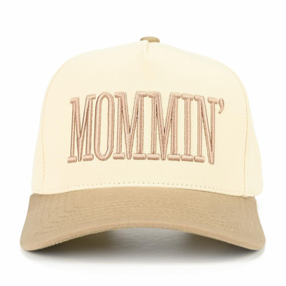 Tan | Embroidered Mommin’ Hat