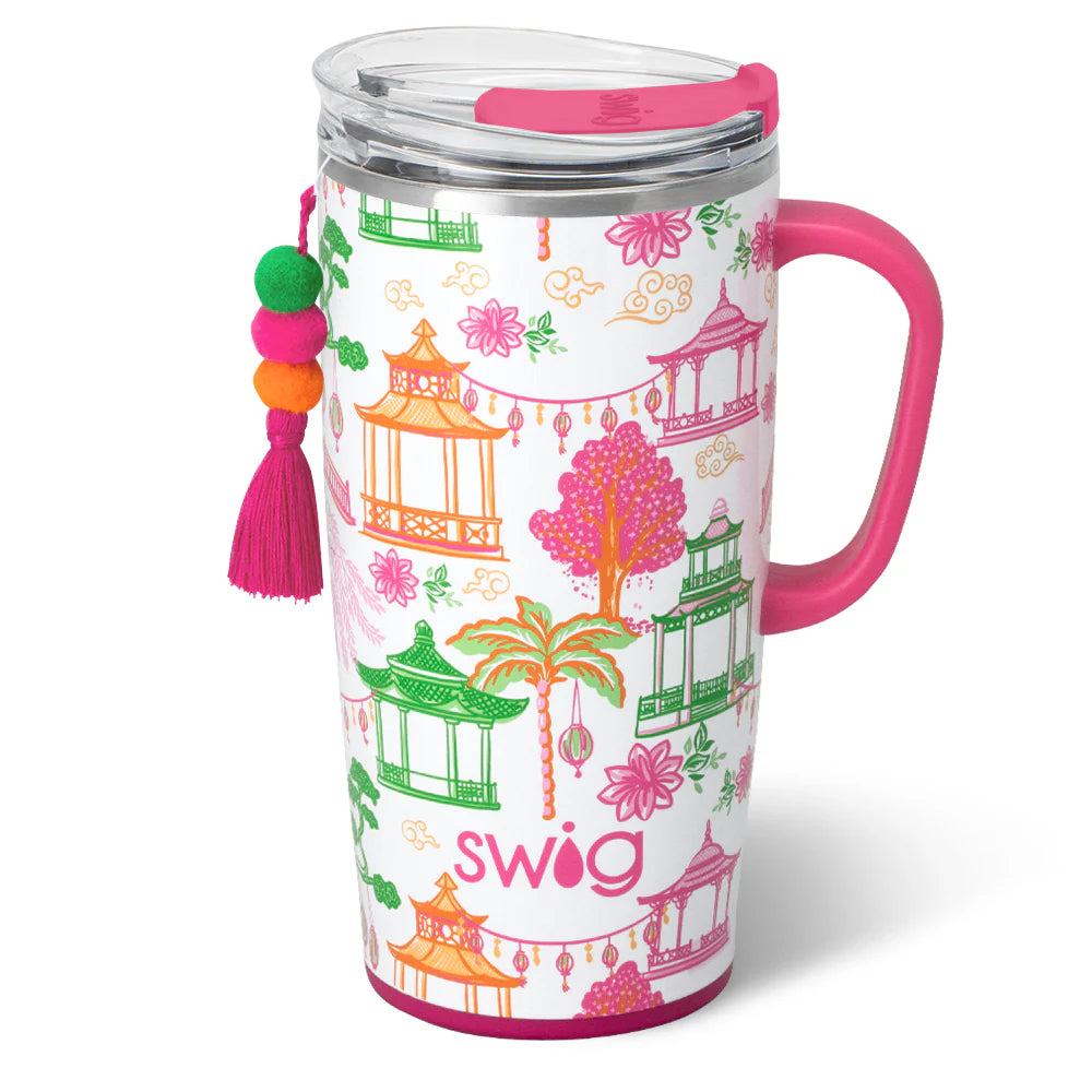 Pagoda Paradise 22 oz Swig Travel Mug