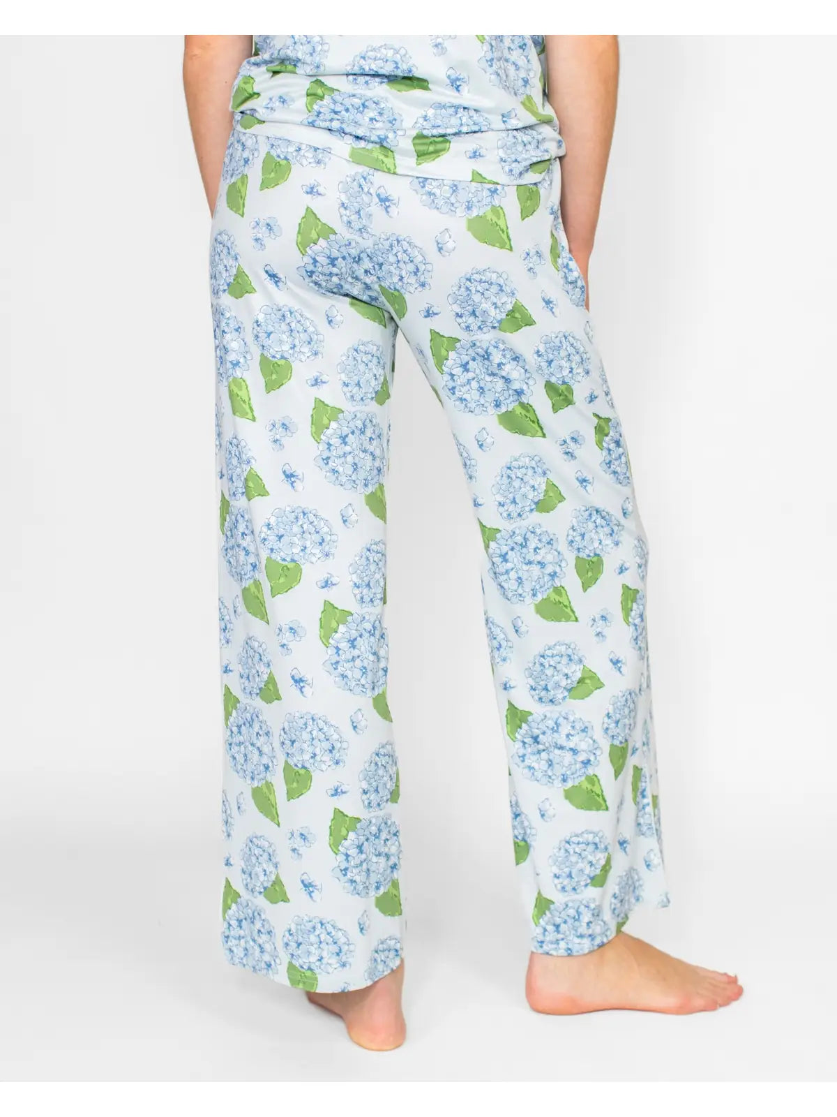 Blue Hydrangea Pajama Pants