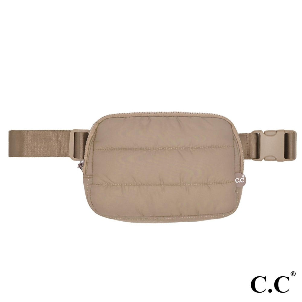 Tan • C.C. Puff Belt Bag