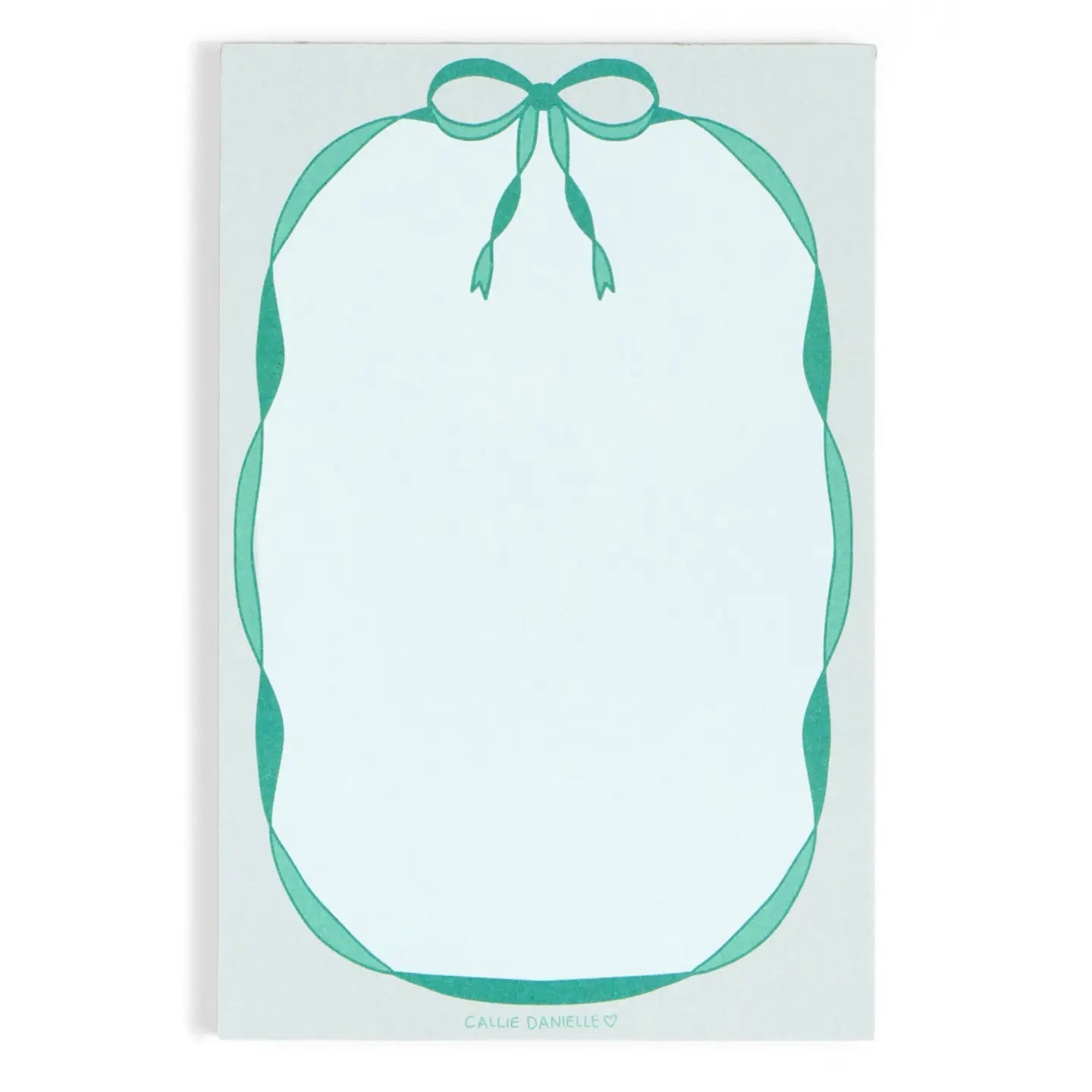 Green Coquette Bow Notepad