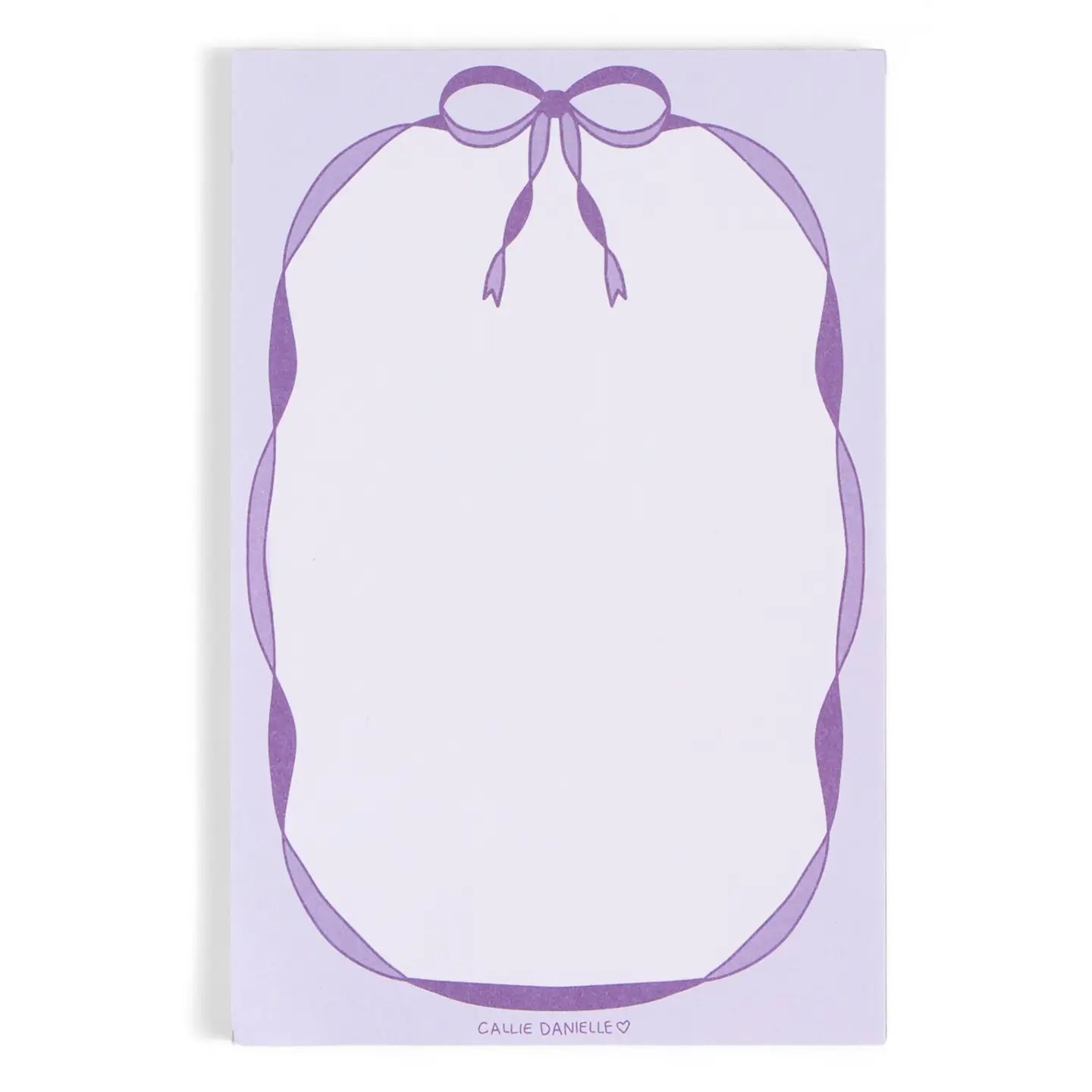 Purple Coquette Bow Notepad