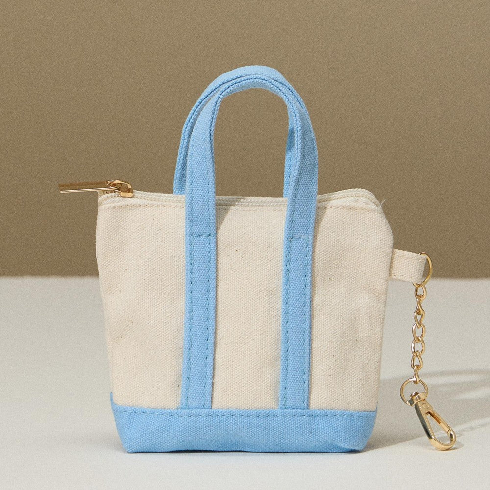 Blue | Mini Canvas Bag Keychain