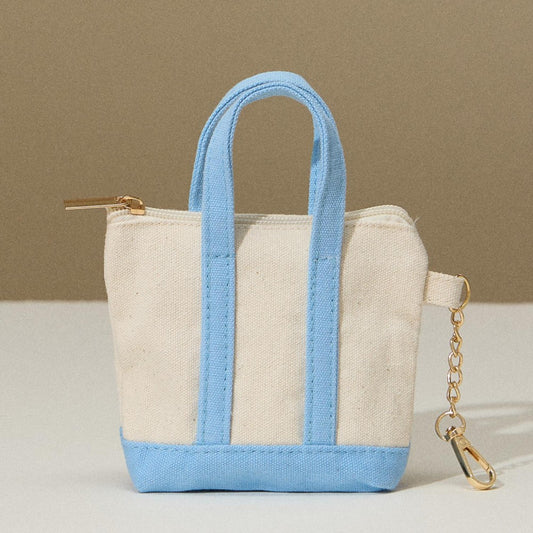 Blue | Mini Canvas Bag Keychain