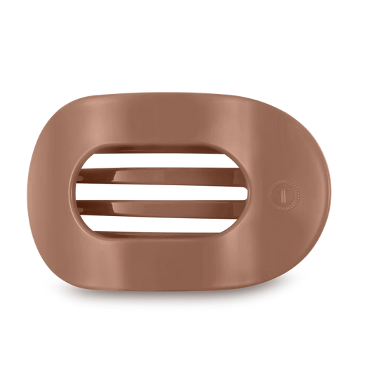 Mocha Mousse - Flat Round TELETIES Hair Clip