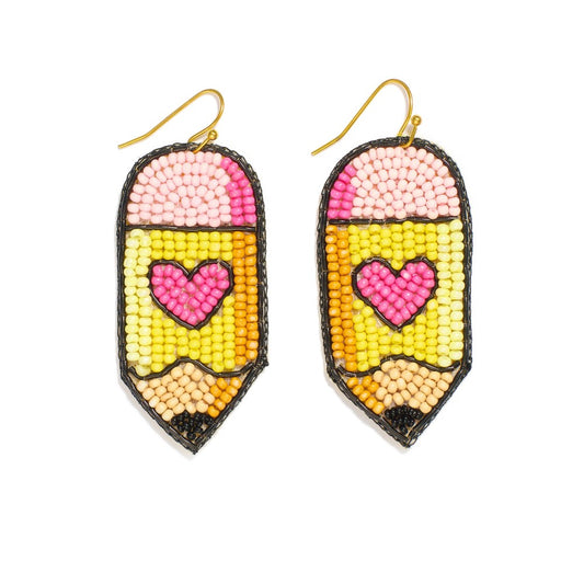 Pencil Seed Bead Earrings