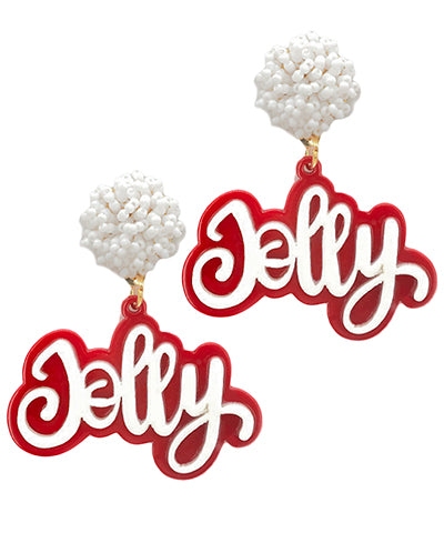 White | Holly Jolly Earrings