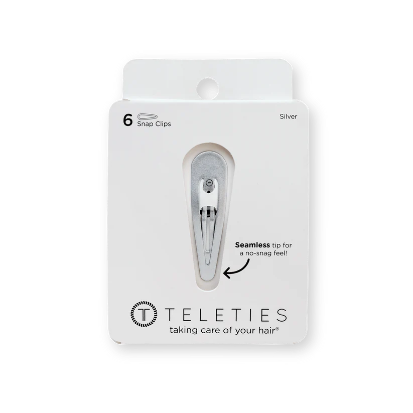 Silver Snap Clip 6ct (TELETIES)