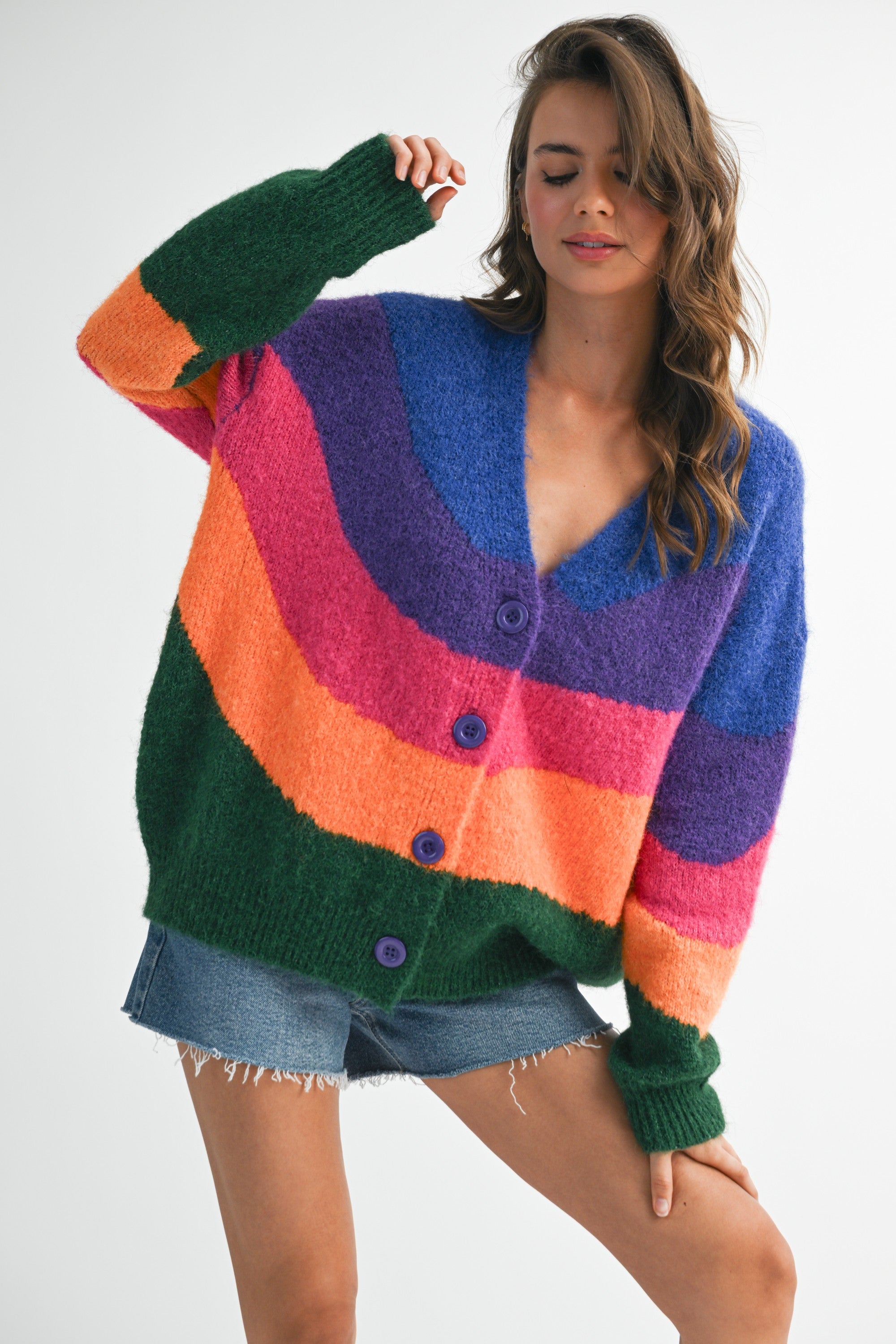 Joyful Stripe Cardigan