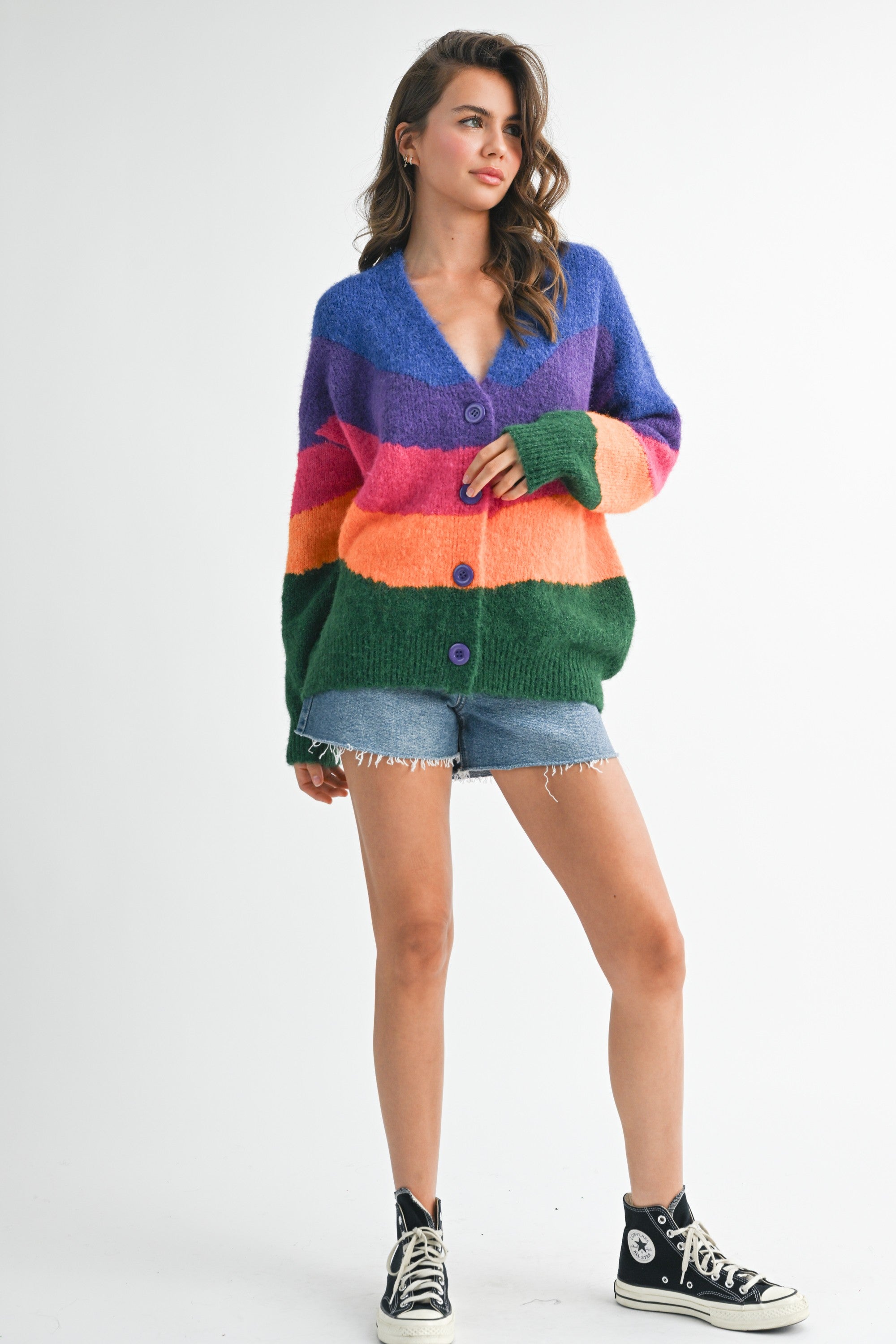 Joyful Stripe Cardigan