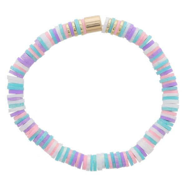 Kids Iridescent Rubber Beaded Bracelet